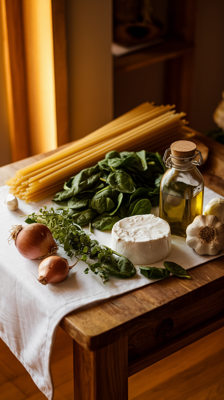 When do you add spinach to pasta sauce?